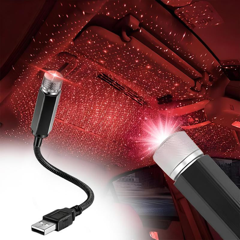 CENPIN USB Star Projector Night Light for Car Interior & Bedroom – Portable Romantic Galaxy Roof Lamp, Ambient Ceiling Decoration Light, Soft Glow Effect (1PC, No Remote)