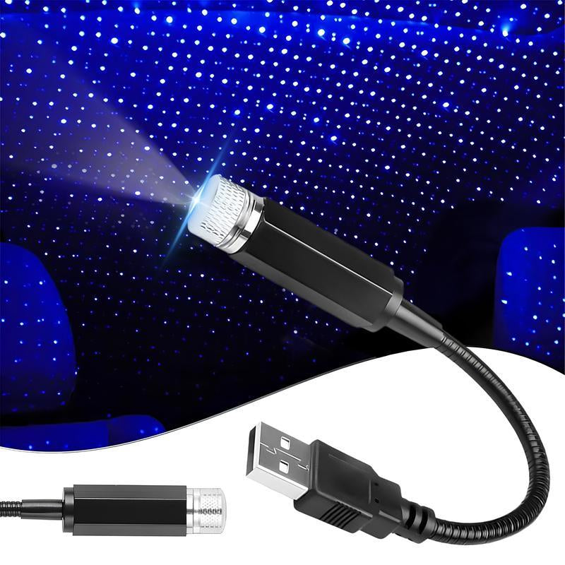 CENPIN USB Star Projector Night Light for Car Interior & Bedroom – Portable Romantic Galaxy Roof Lamp, Ambient Ceiling Decoration Light, Soft Glow Effect (1PC, No Remote)