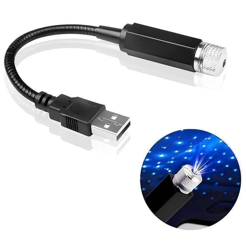 CENPIN USB Star Projector Night Light for Car Interior & Bedroom – Portable Romantic Galaxy Roof Lamp, Ambient Ceiling Decoration Light, Soft Glow Effect (1PC, No Remote)