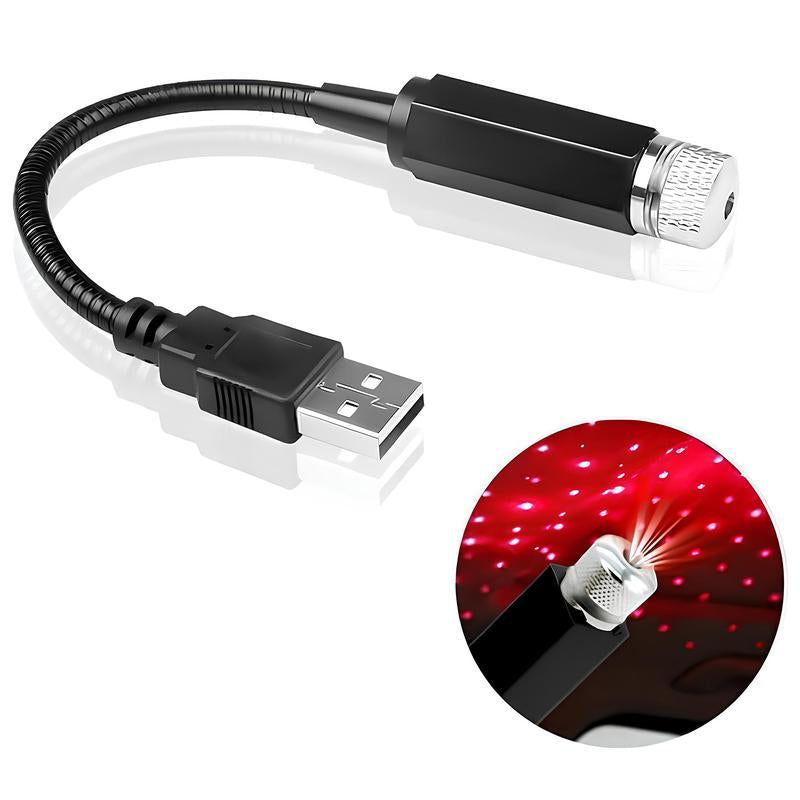 CENPIN USB Star Projector Night Light for Car Interior & Bedroom – Portable Romantic Galaxy Roof Lamp, Ambient Ceiling Decoration Light, Soft Glow Effect (1PC, No Remote)